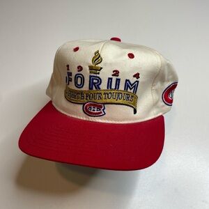Vintage 90’s Montreal Canadiens Embroidered Starter Forum Strapback Hat NHL RARE